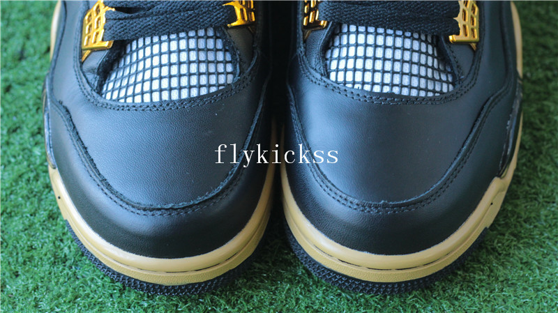 Authentic Air Jordan 4 Black Gold